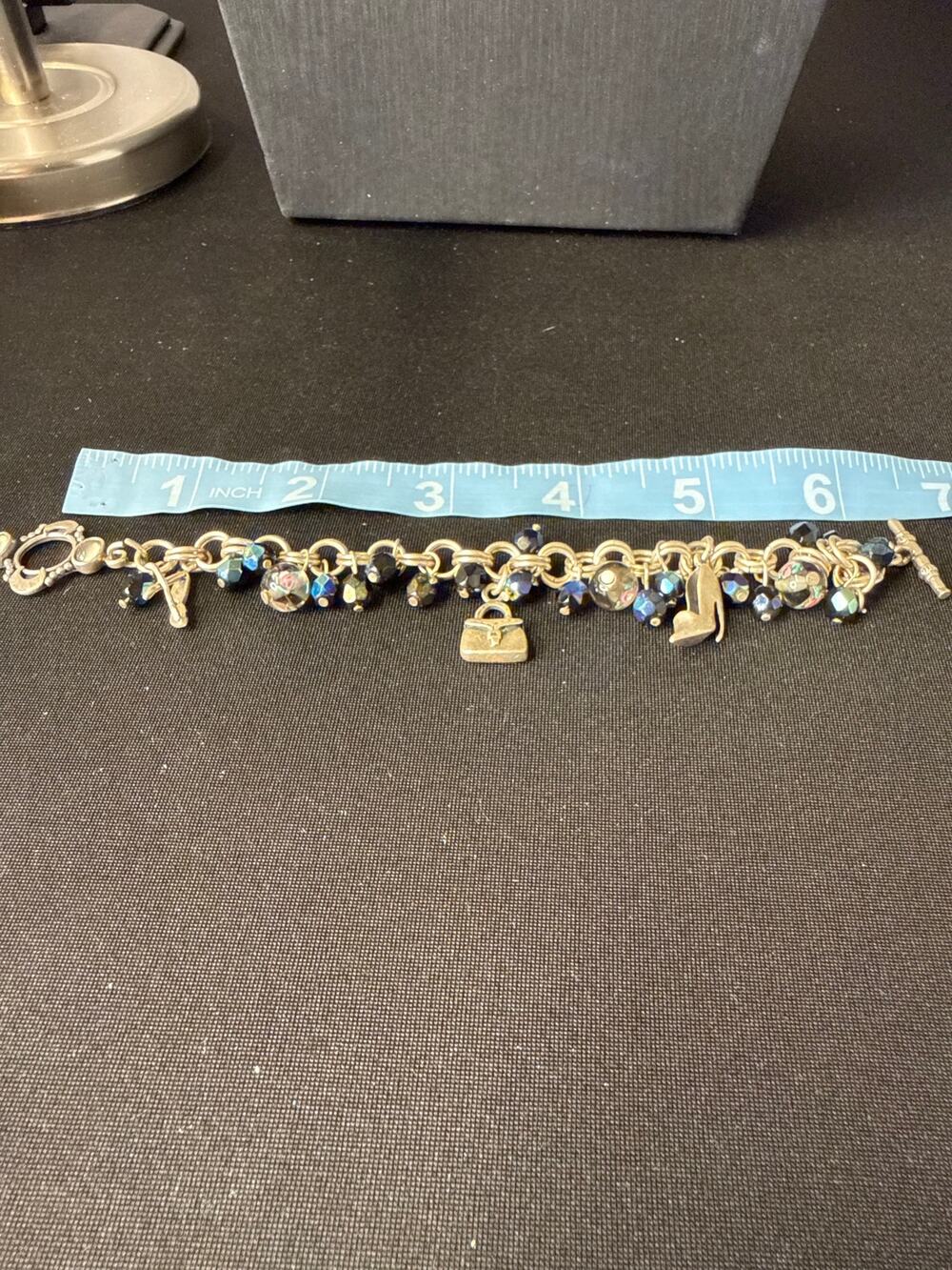 Vintage SILVER Novelty Charm Bracelet
